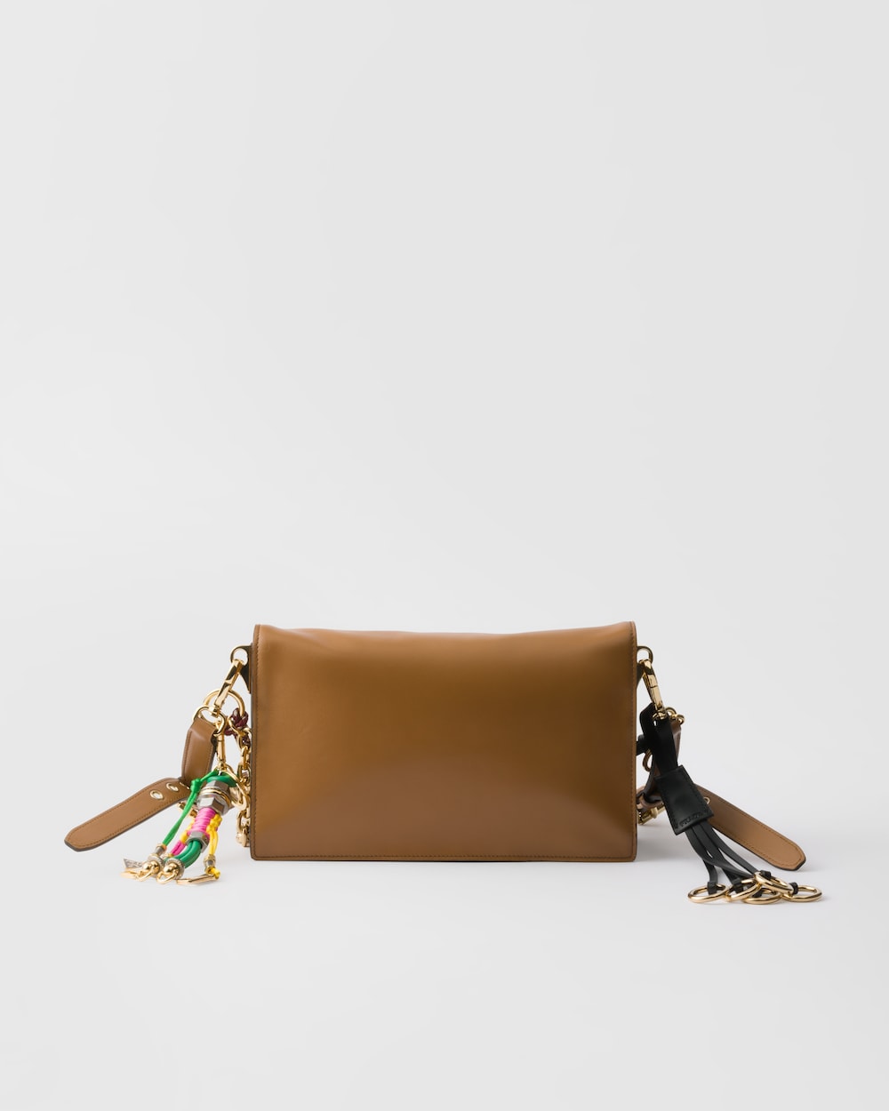 Prada Soft Sound Small Leather Shoulder Bag With Charms - Image 6